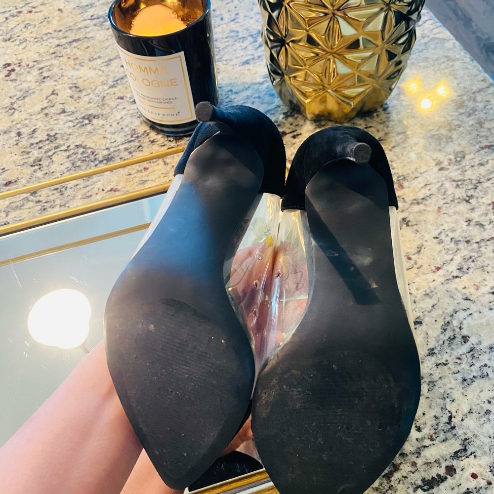 Steve Madden Black Suede Transparent Pumps!! - Picture 4 of 5